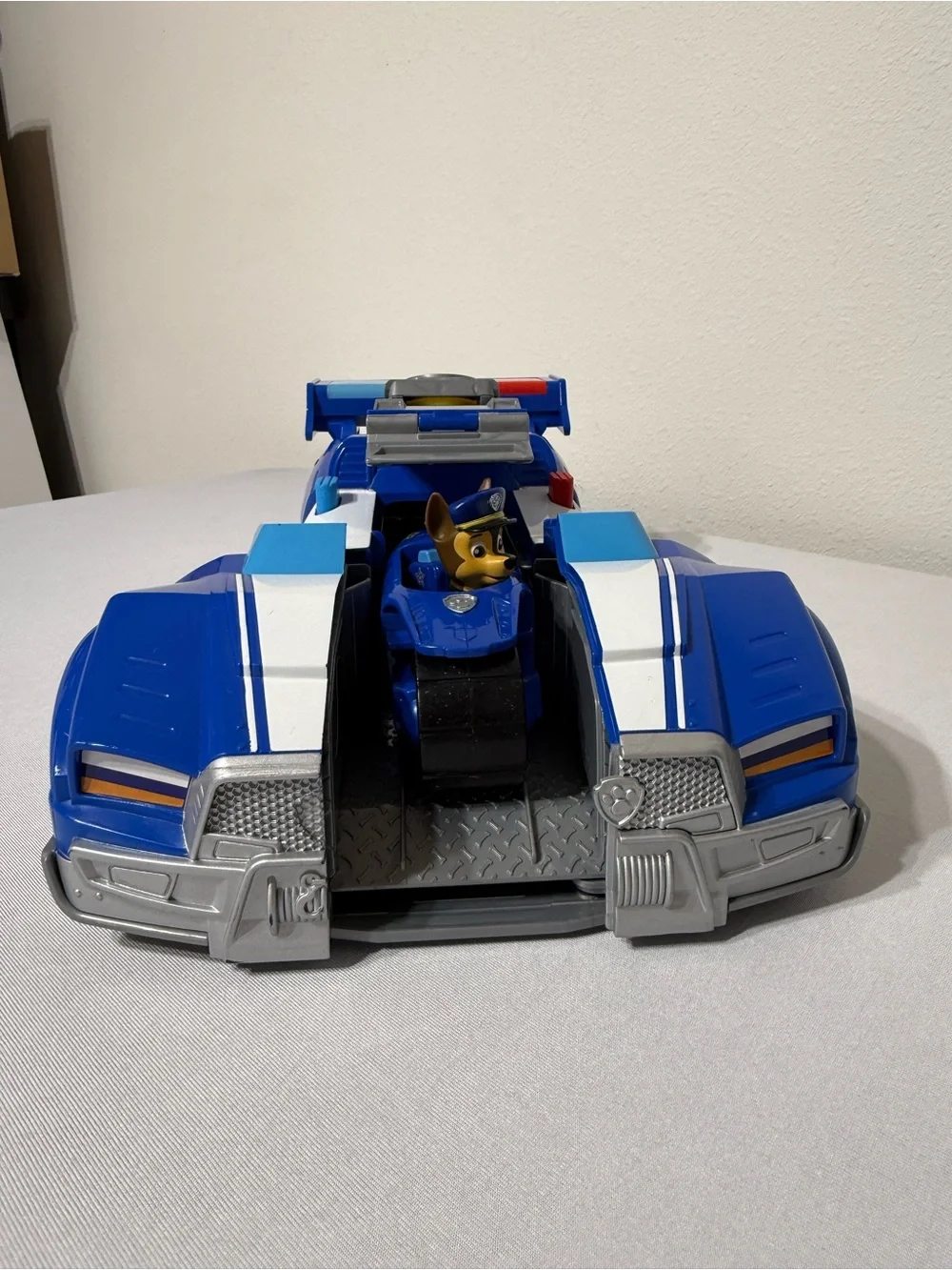 Paw Patrol Chase 2-In-1 Transforming Movie City Cruiser WORKS w/ Discs